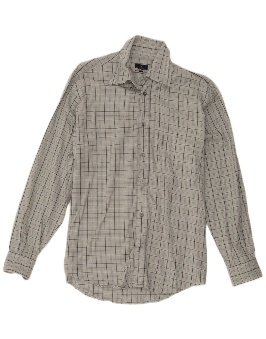 Trussardi Chemise Gris Moyen À Carreaux Homme