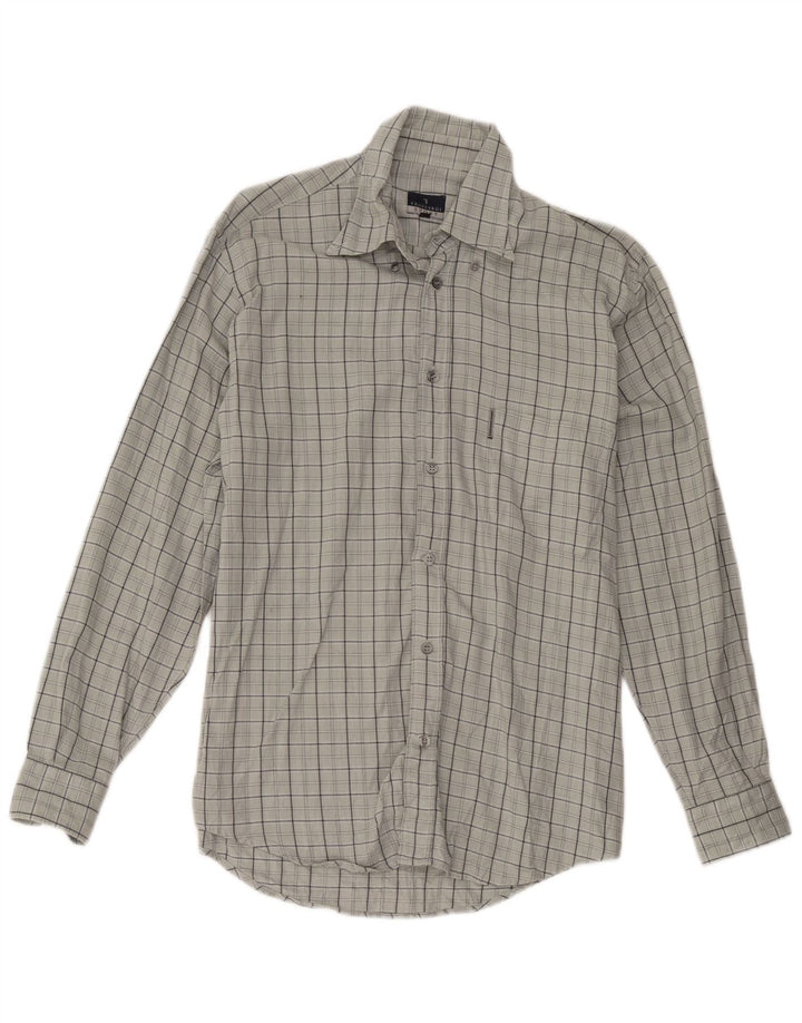 Trussardi Chemise Gris Moyen À Carreaux Homme