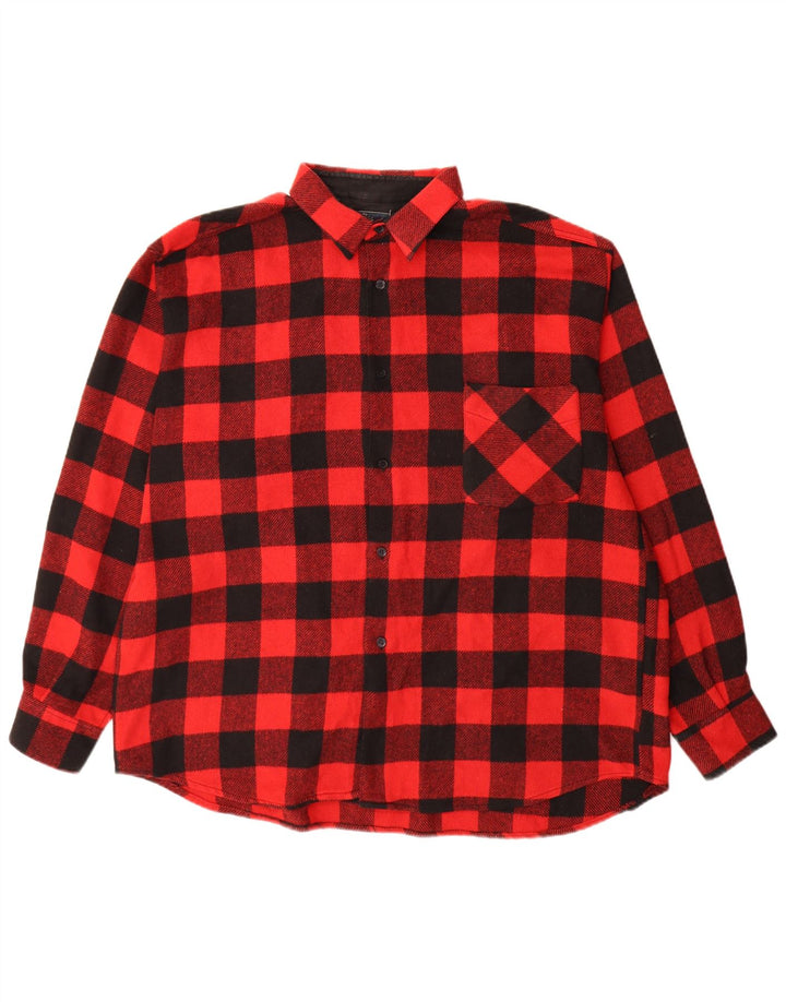 Colombus Surchemise Homme Flanelle Chemise XL Rouge Vichy Polyester
