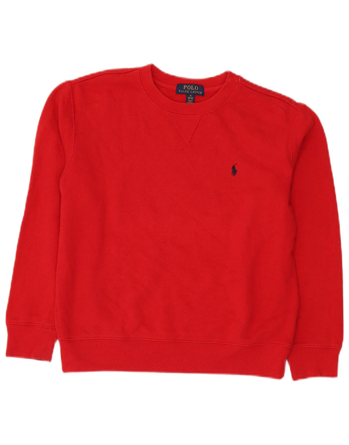 Polo Ralph Lauren Sweat-Shirt Garçon 10-11 Ans Coton Rouge Moyen