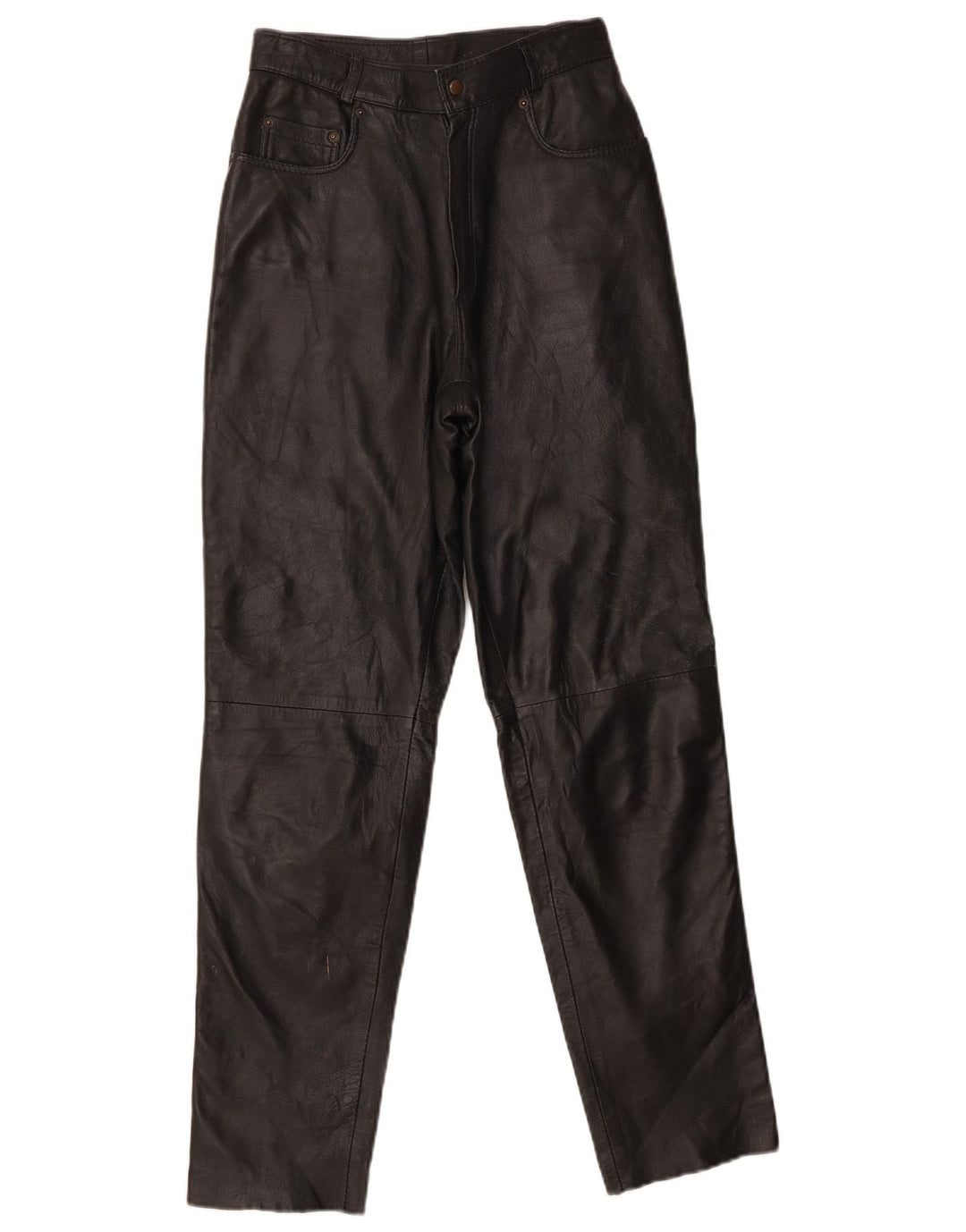 Conbipel Pantalon Cuir Taille Haute Homme W26 L29 Cuir Noir