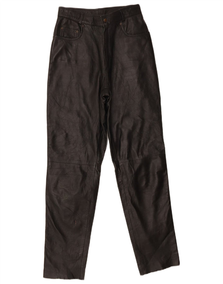 Conbipel Pantalon Cuir Taille Haute Homme W26 L29 Cuir Noir