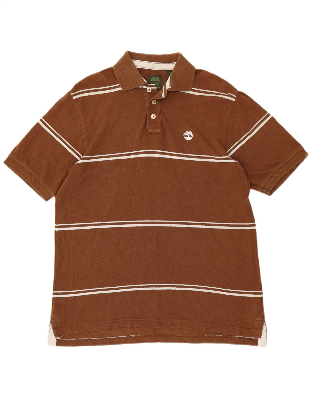 TIMBERLAND Polo Homme Marron Moyen Rayé Coton