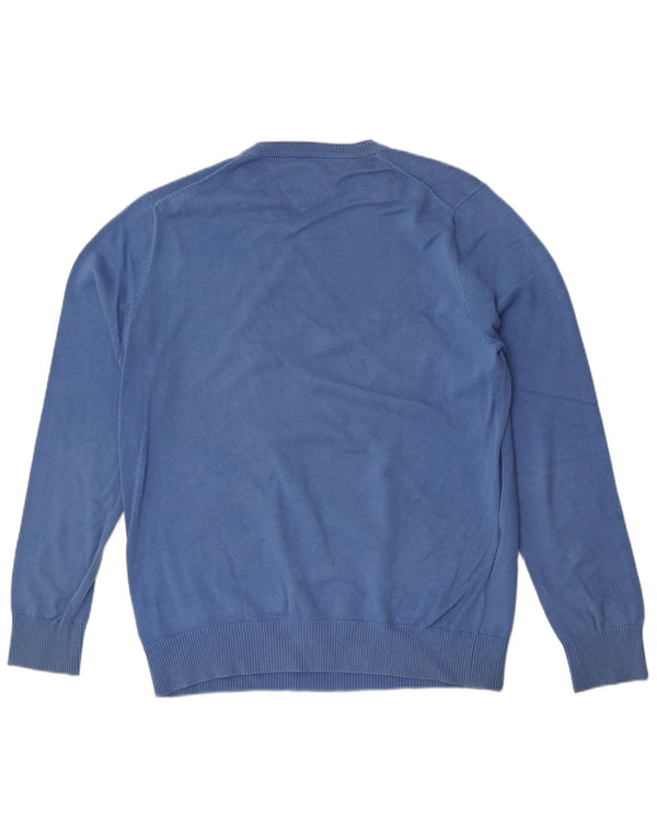 Tommy Hilfiger Pull à col rond pour homme en coton bleu 2XL