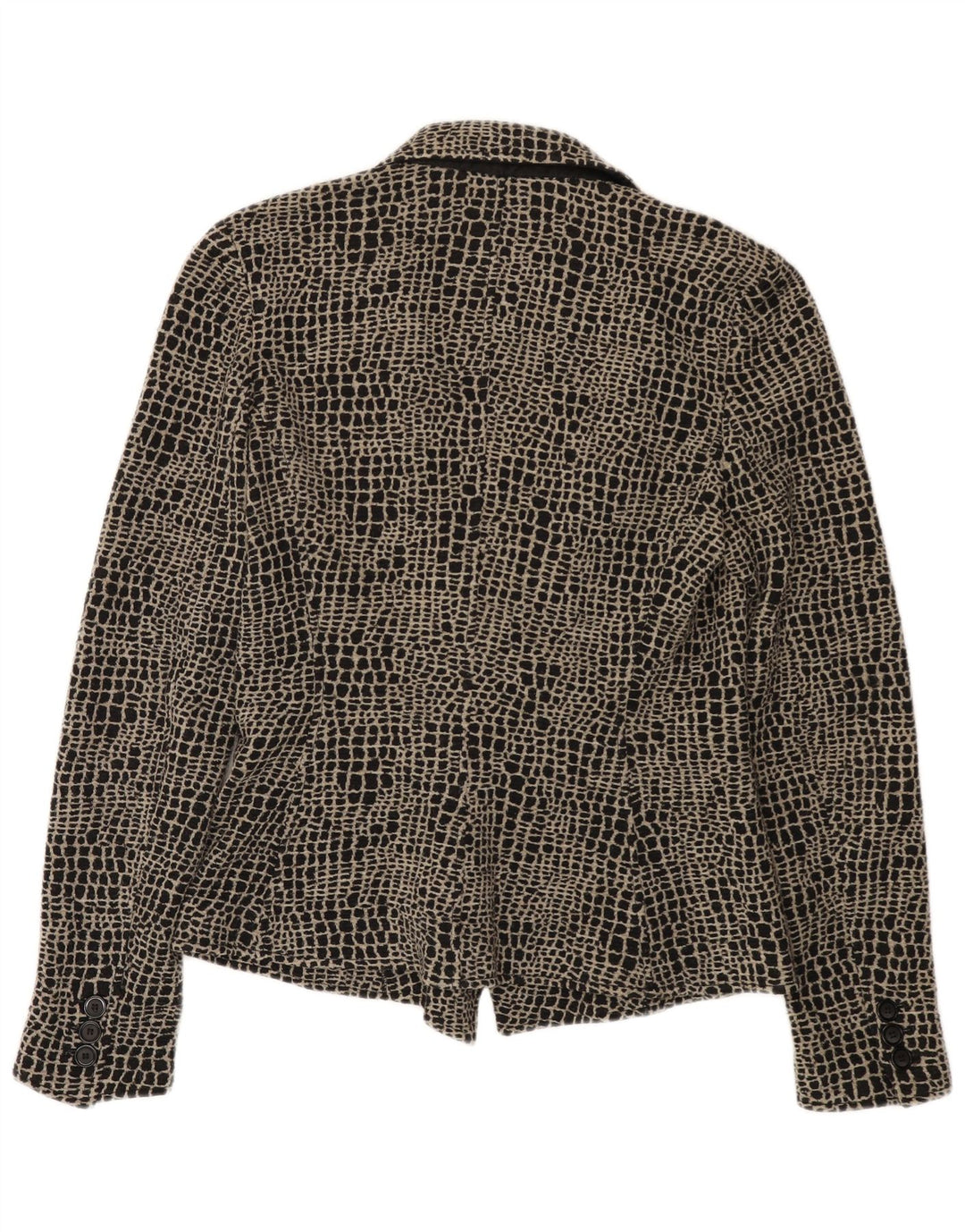 Armani Collezioni Veste blazer en tricot pour femme UK 12 Laine noire moyenne
