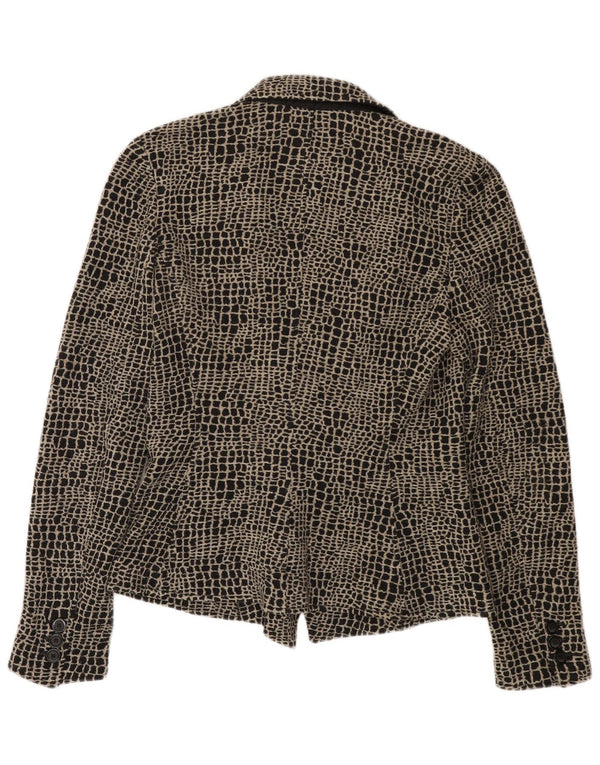 Armani Collezioni Veste blazer en tricot pour femme UK 12 Laine noire moyenne