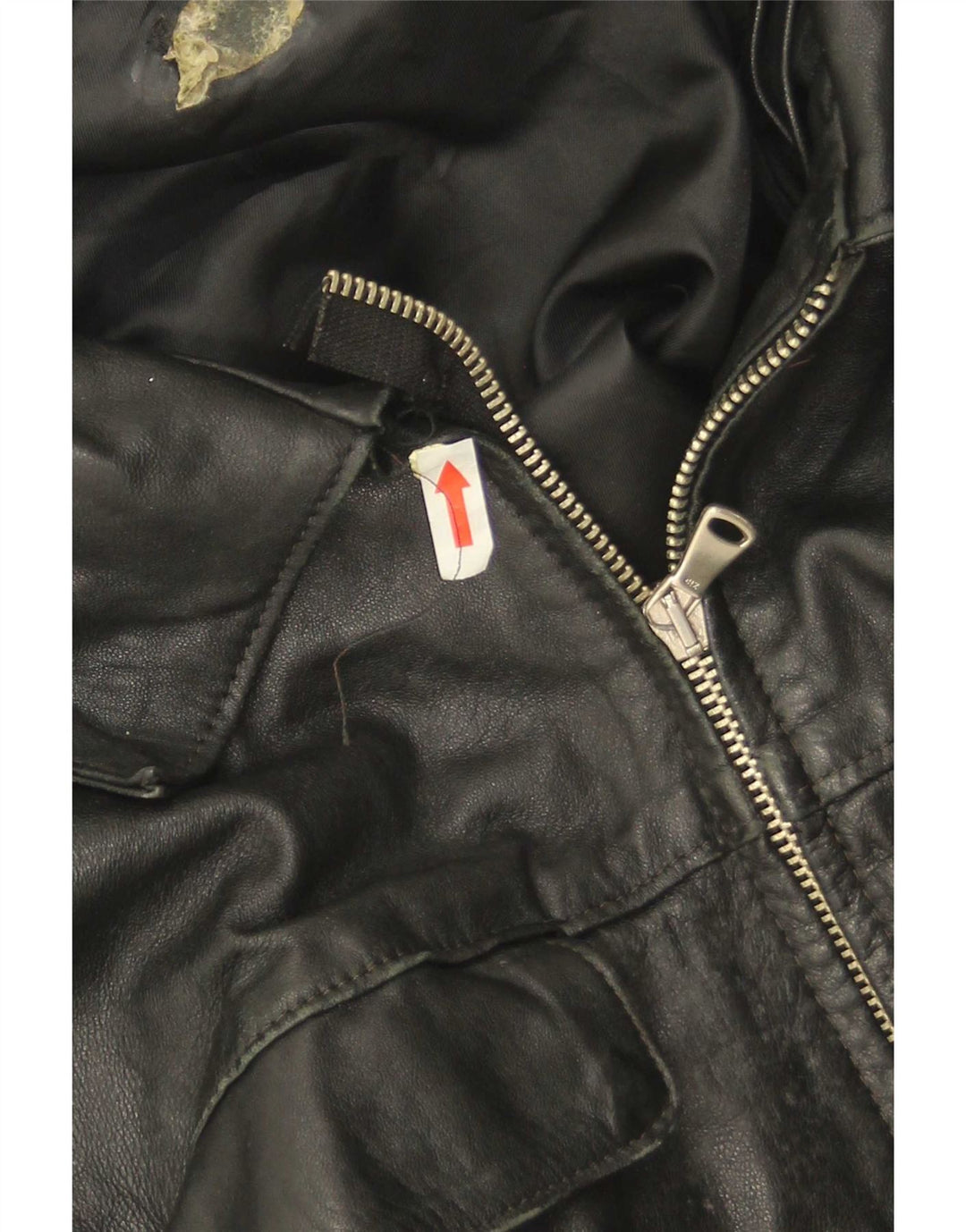 veste en cuir homme vintage UK 38 Noir Moyen