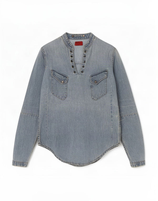 Levi's Chemise en Jean Pull Femme UK 6 XS Bleu Coton