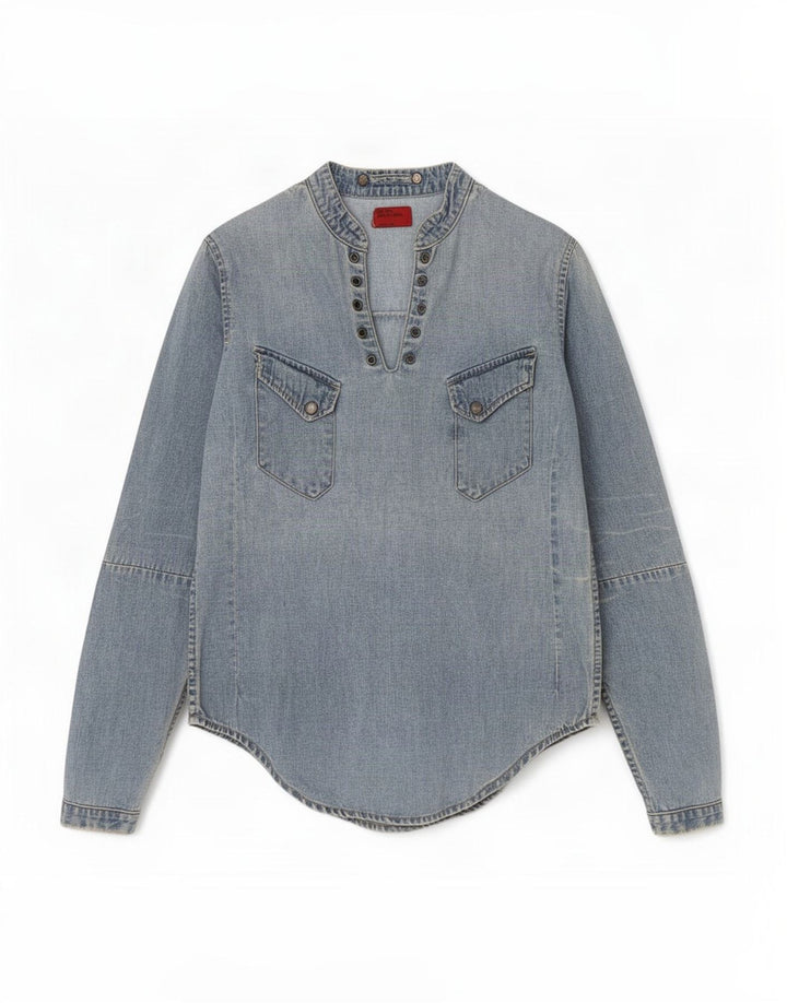 Levi's Chemise en Jean Pull Femme UK 6 XS Bleu Coton