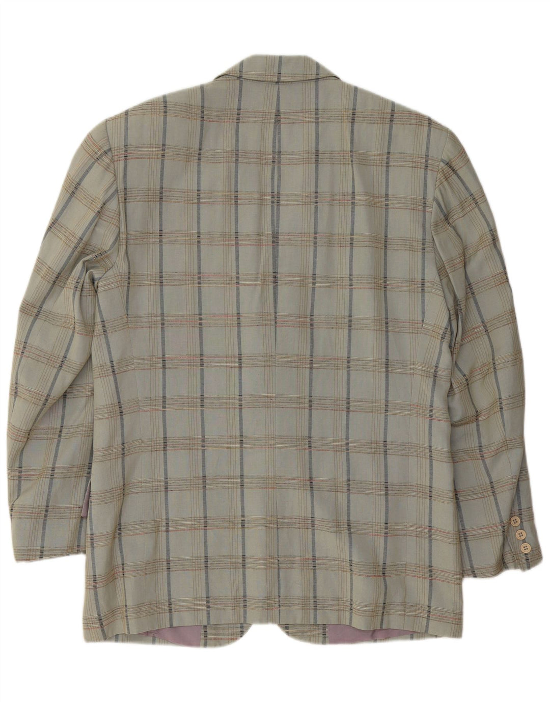 VINTAGE Veste Blazer 2 Boutons Homme IT 52 XL Gris Viscose à Carreaux