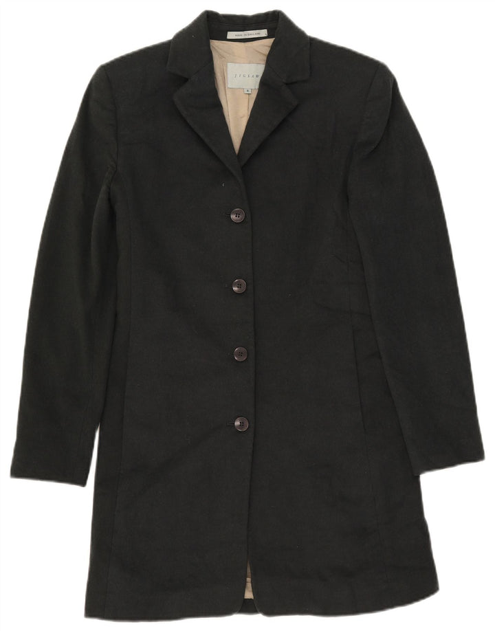 Jigsaw Pardessus Femme UK 8 Petite Laine Grise