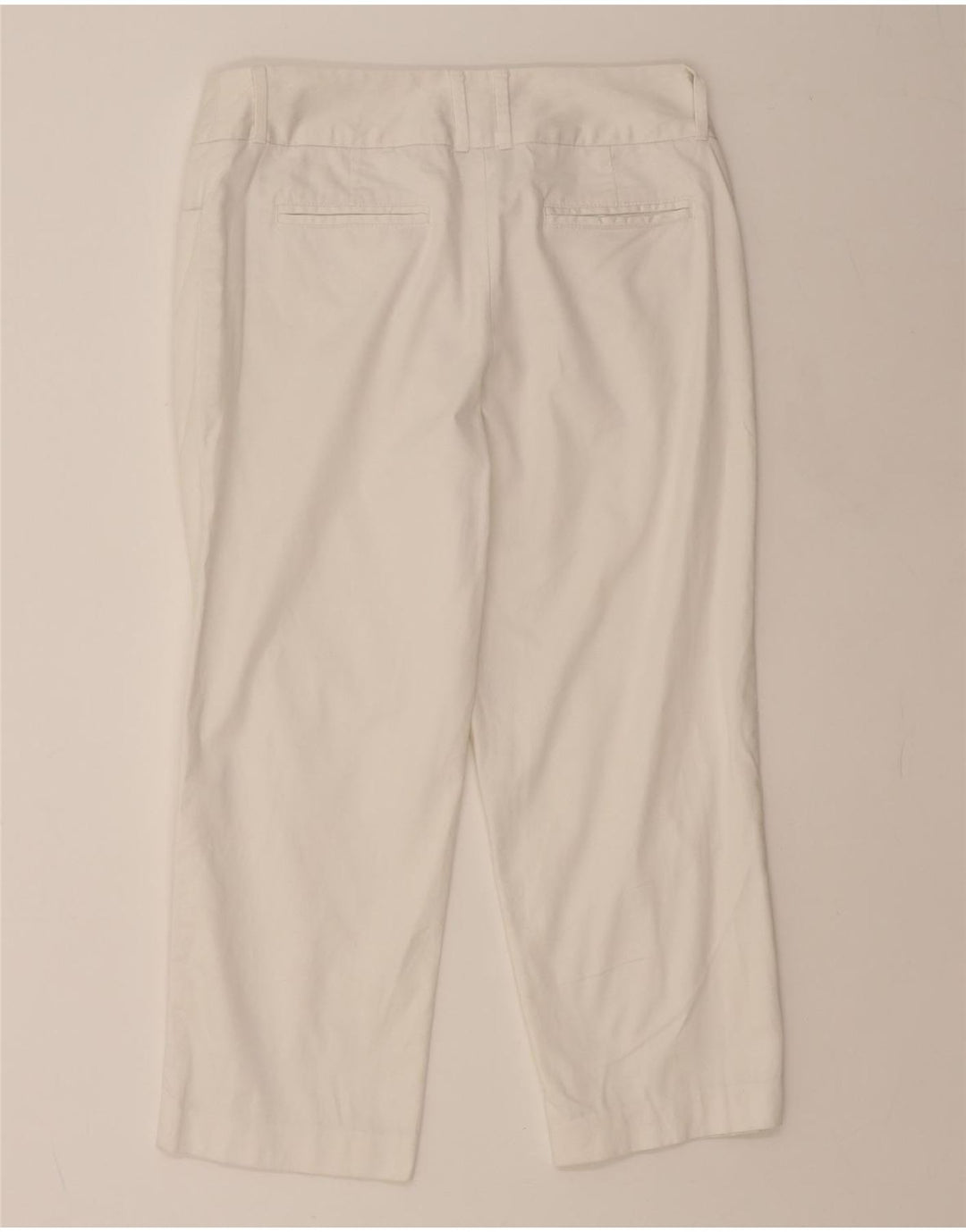 MOSSIMO Womens Straight Cropped Trousers US 4 Small W32 L22 White Cotton Vintage Mossimo and Second-Hand Mossimo from Messina Hembry 
