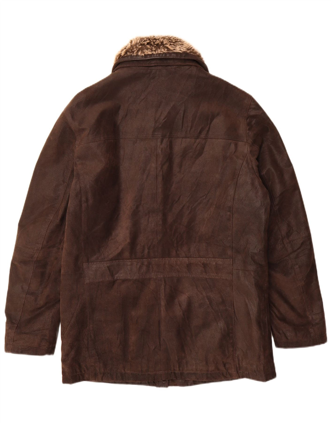 Manteau en cuir homme vintage IT 48 Cuir marron moyen