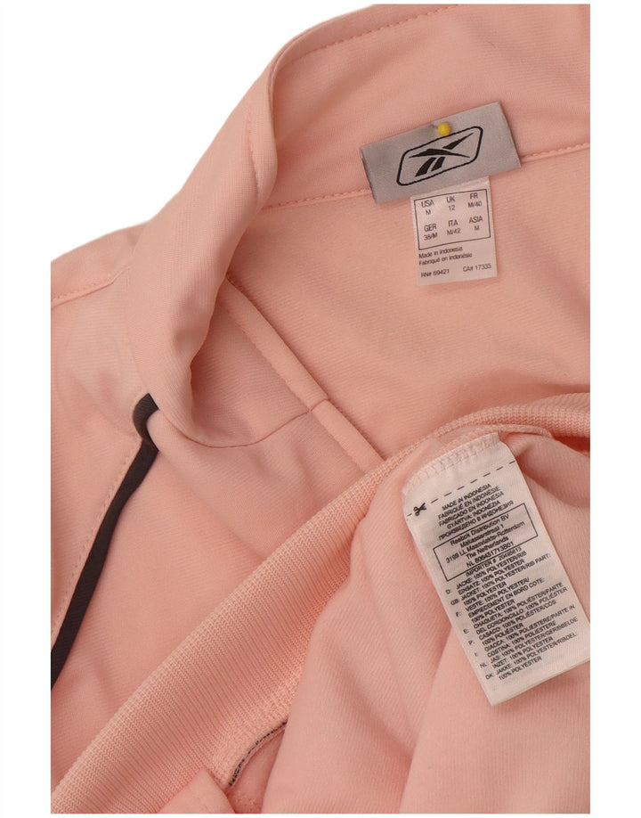 Reebok Veste de survêtement pour femme UK 12 Polyester color block rose moyen