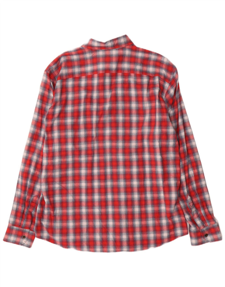 Wrangler Chemise en flanelle western pour homme XL en coton à carreaux rouges