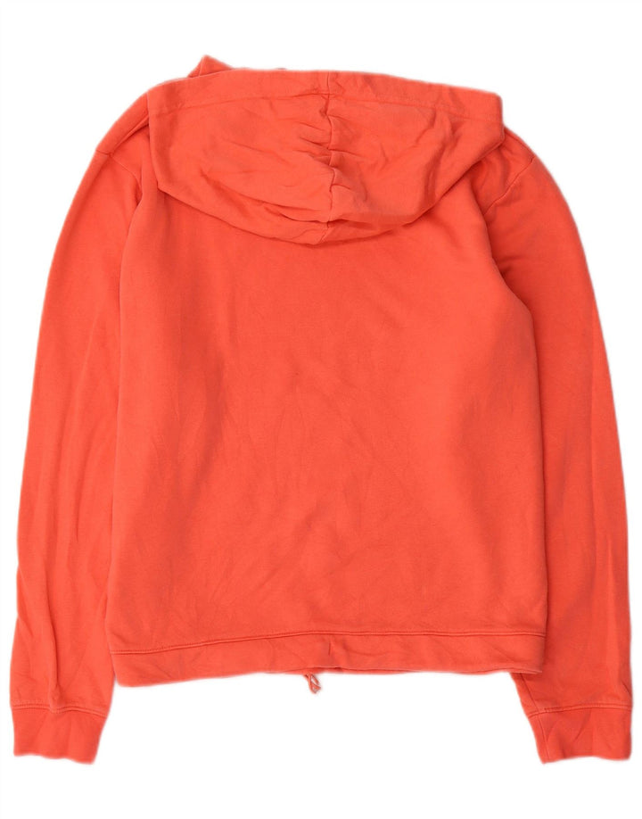 NIKE Pull à capuche graphique surdimensionné pour femme UK 14 Orange moyen
