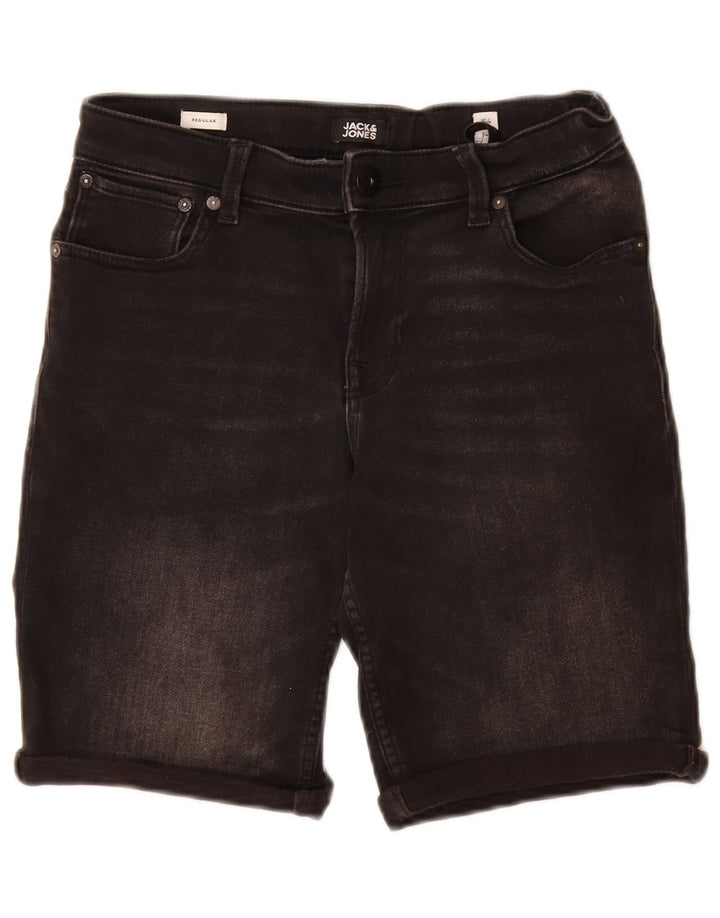 JACK & JONES Short en Denim Regular Garçon 13-14 ans W26 Coton Noir