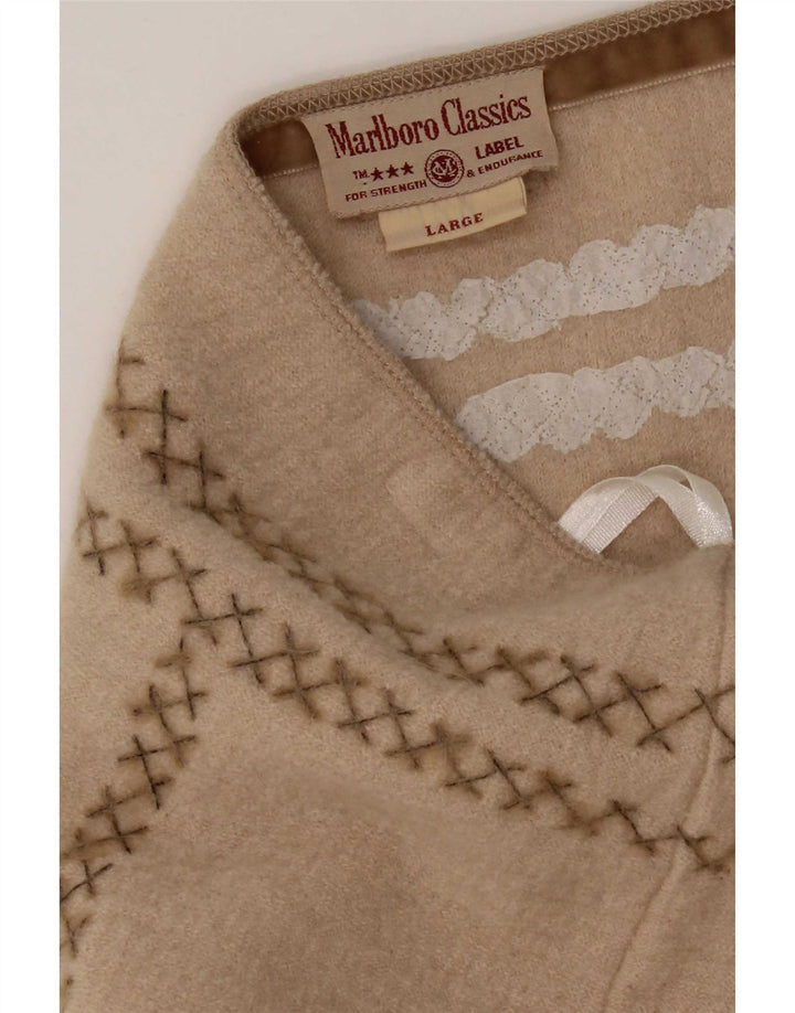 Marlboro Classics Jupe droite pour femme Large W32 Beige Floral