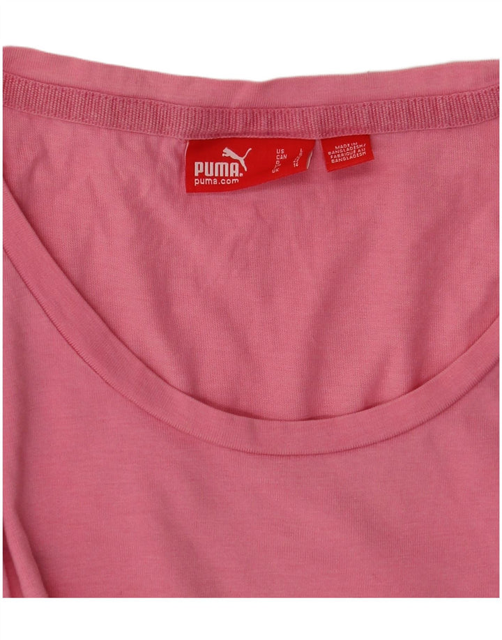 Puma T-shirt graphique pour femme UK 14 Rose moyen