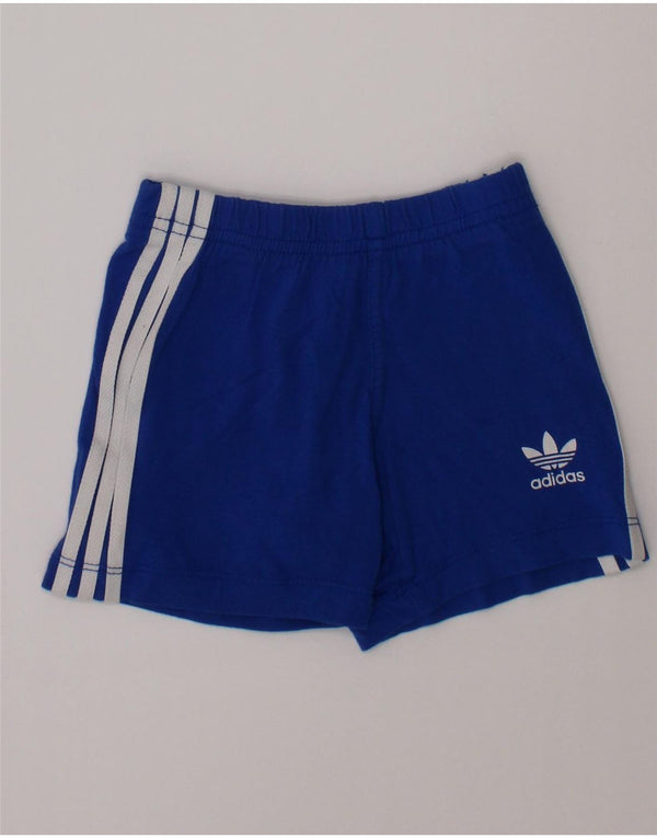 ADIDAS Short de sport bébé garçon 6-9 mois bleu coton
