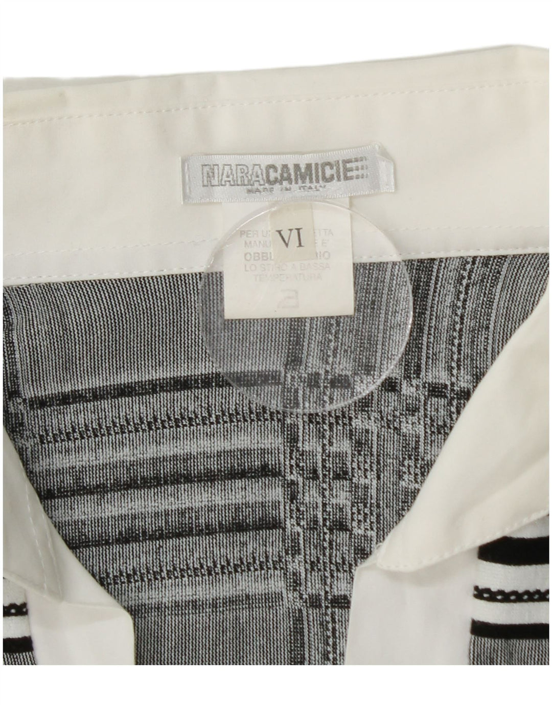 NARACAMICIE Chemisier à double boutonnage pour femme UK 14 Gris moyen à carreaux