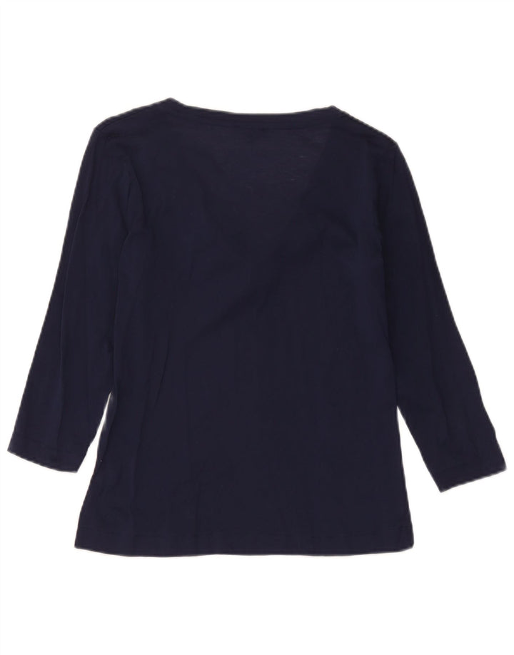 Massimo Dutti Chemisier à manches 3/4 pour femme Bleu marine moyen UK 12