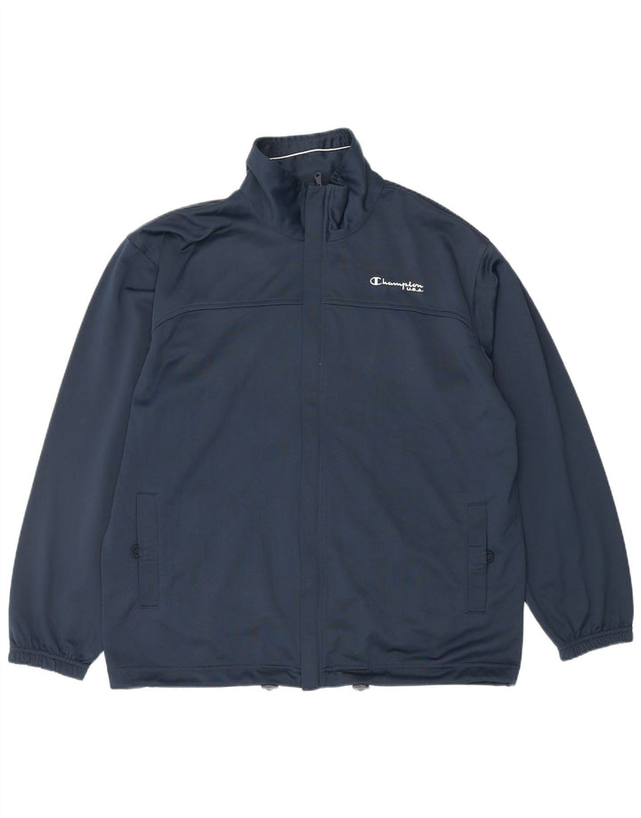CHAMPION Veste de Survêtement Homme Bleu Marine Moyen Polyester