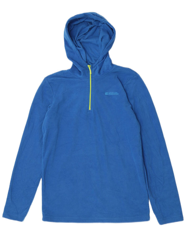 Mountain Warehouse Pull à capuche polaire pour garçon 12-13 ans Bleu Polyester