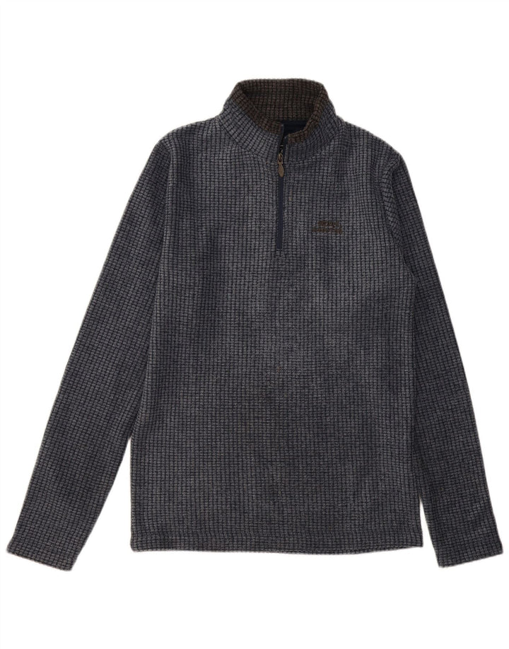 Weird Fish Pull polaire à col zippé pour homme Petit bleu marine Polyester