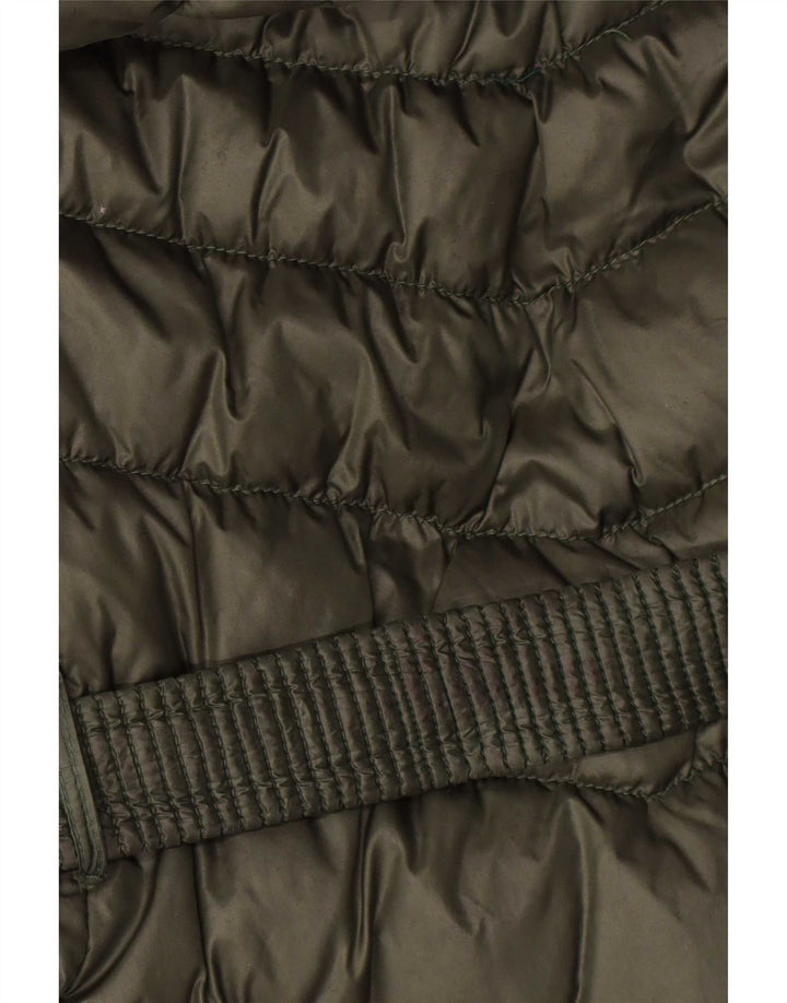 Liu Jo Veste matelassée à capuche pour femme IT 40 Small Vert Polyamide