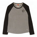 Puma Haut à manches longues pour femme UK 12 Gris moyen Colourblock Cotton
