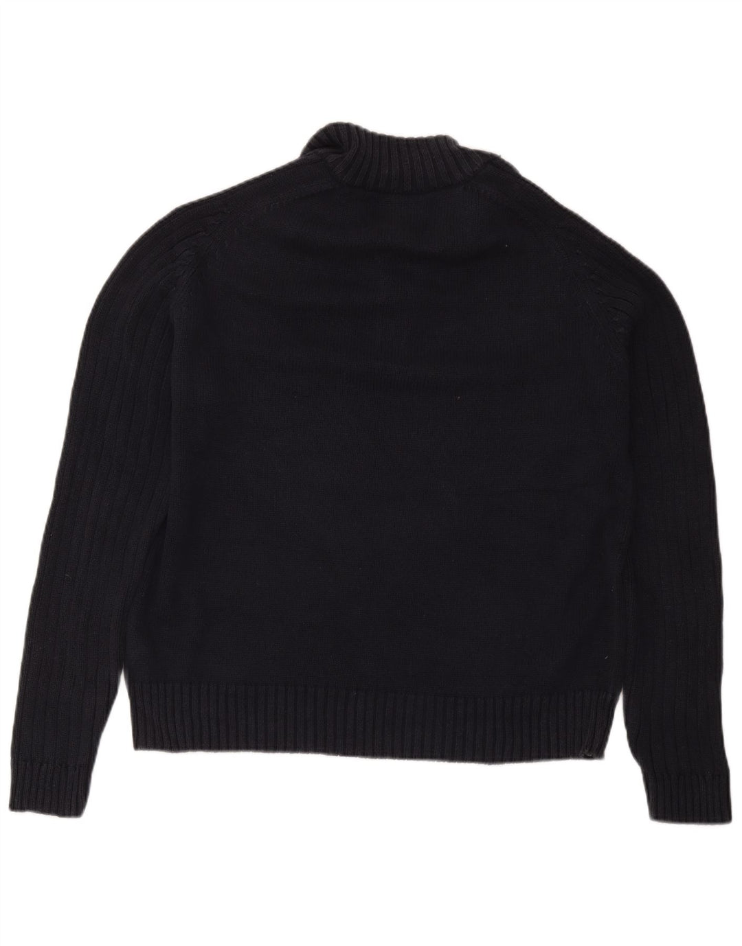 Marks & Spencer Pull à col boutonné bleu Harbor pour hommes, grand, bleu marine