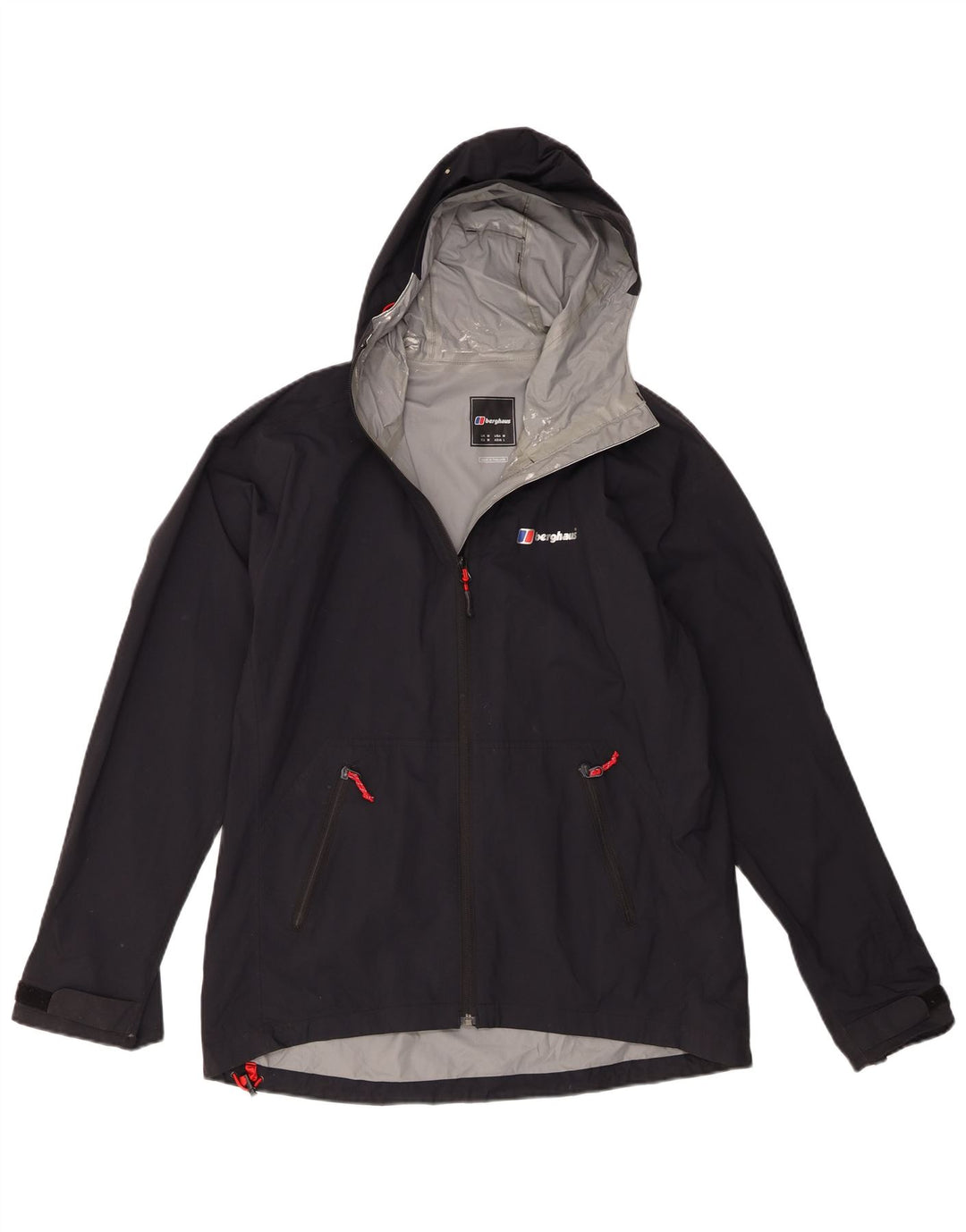Berghaus Veste coupe-vent à capuche pour homme UK 38 Medium Noir Polyamide