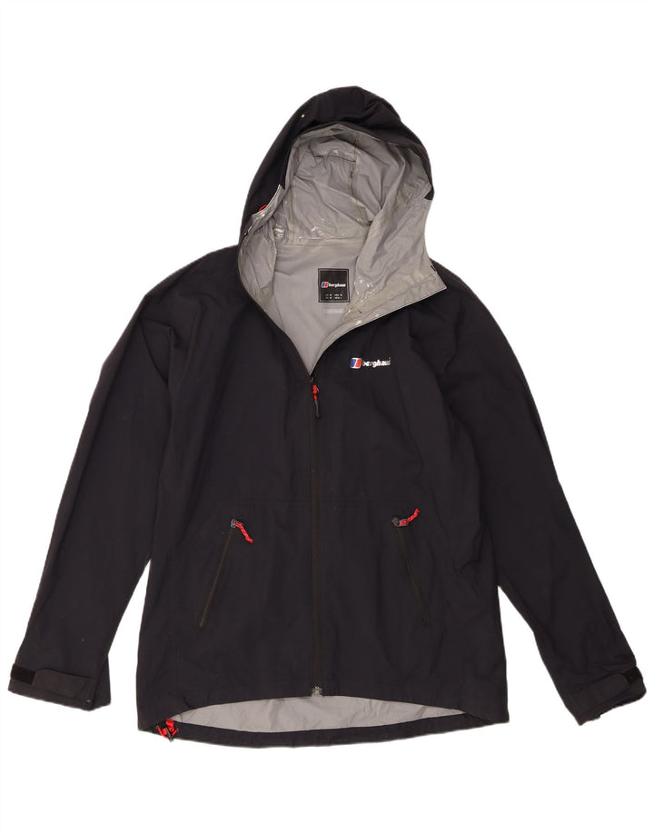 Berghaus Veste coupe-vent à capuche pour homme UK 38 Medium Noir Polyamide