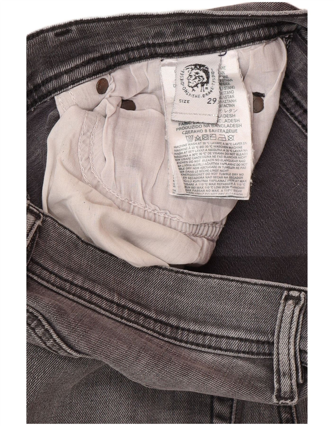DIESEL Jean skinny homme W29 L30 gris coton