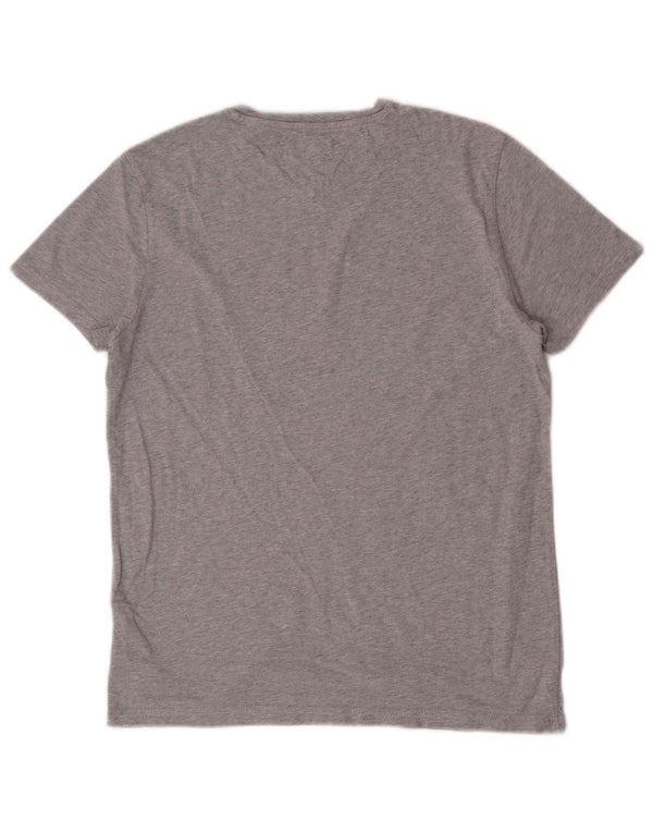 Tommy Hilfiger T-Shirt Graphique Homme Gris Moyen Moucheté Coton