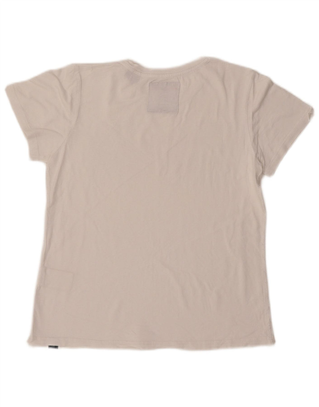 SUPERDRY T-Shirt Graphique Femme UK 12 Coton Blanc Moyen