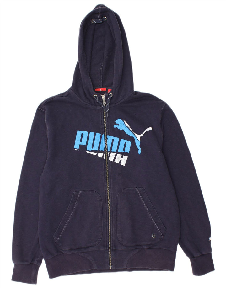 PUMA Sweat à Capuche Graphic Zip Homme Bleu Marine Moyen