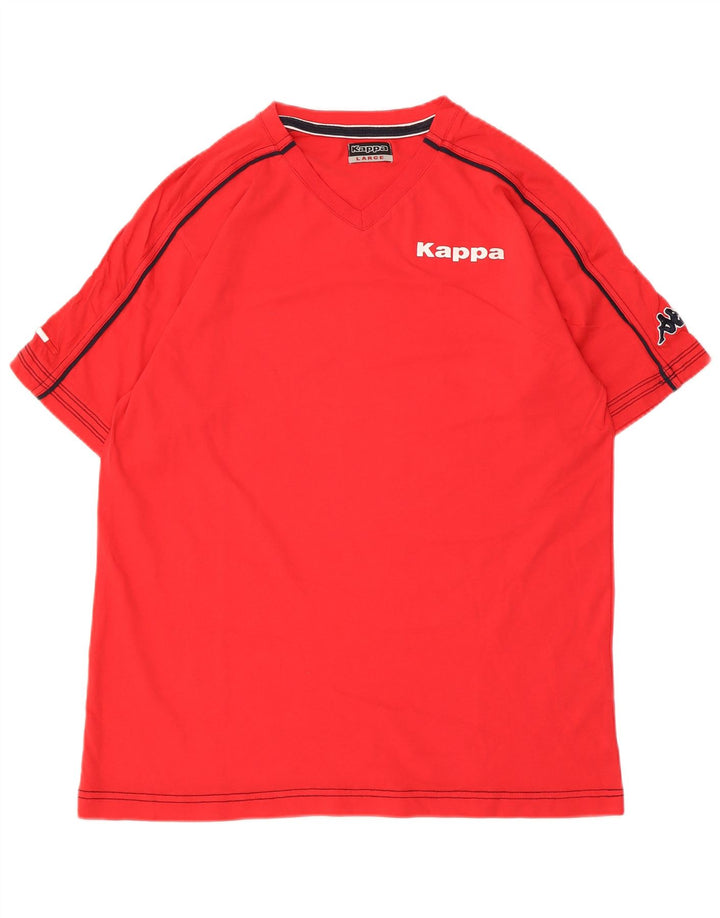 Kappa T-Shirt Homme Haut Large Rouge Coton