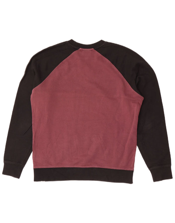 Vans Sweat-shirt pour homme en coton colour block bordeaux Taille S
