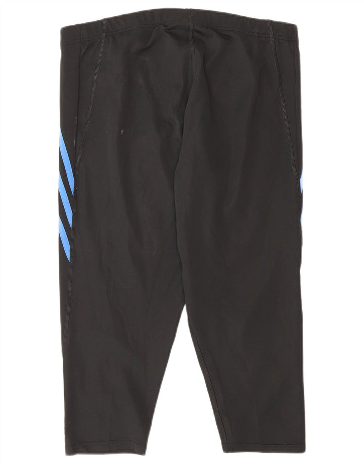 Adidas Legging Capri Femme UK 16/18 Large Noir Polyester