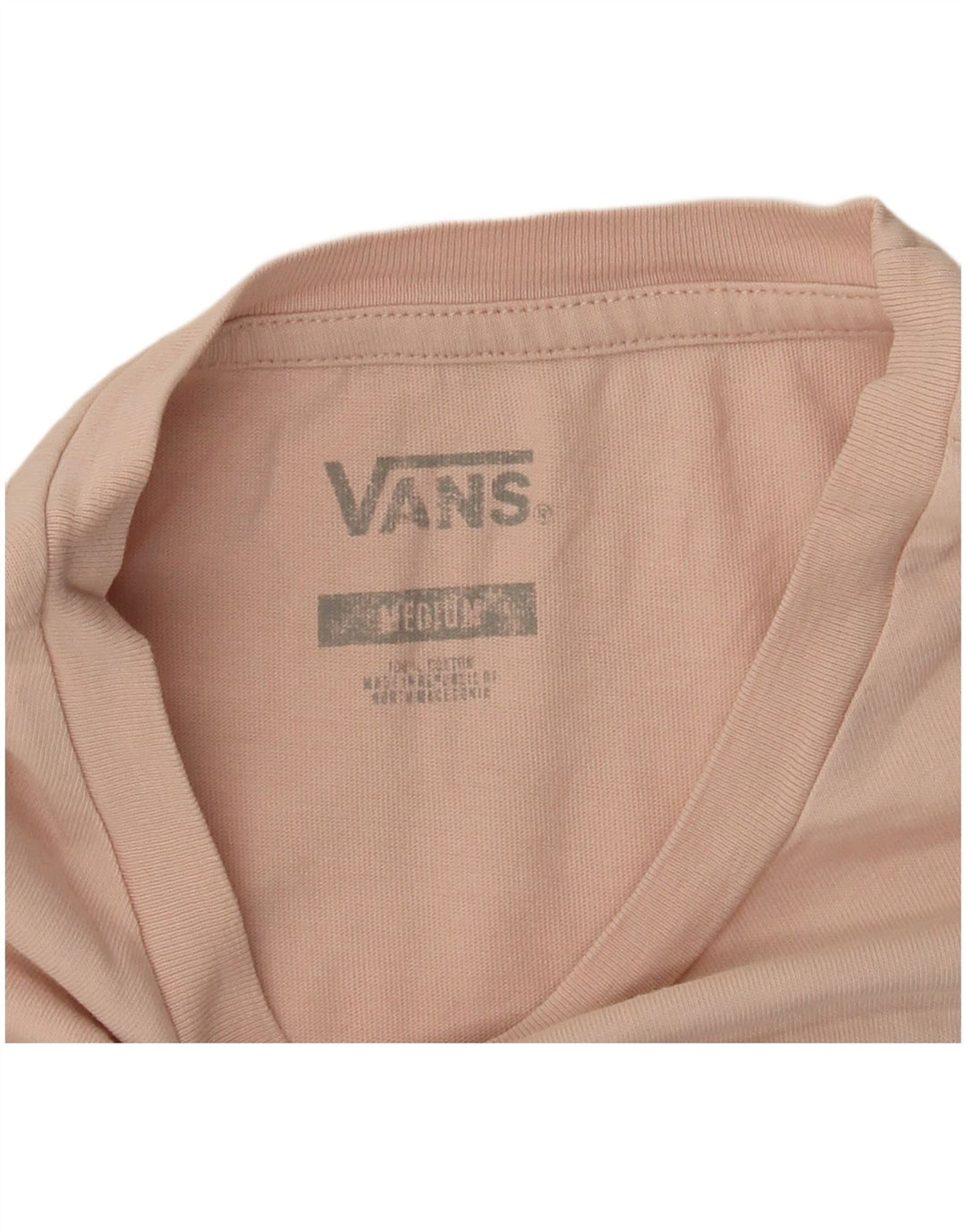 VANS T-shirt graphique pour femme UK 12 en coton rose moyen