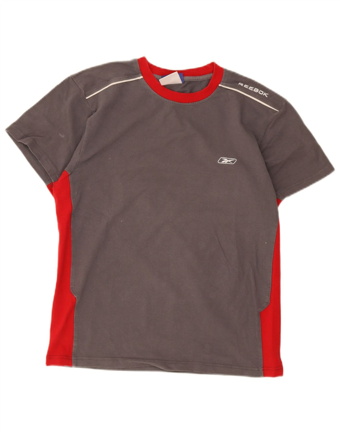 Reebok T-Shirt Homme Haut Large Gris Colorblock Cotton