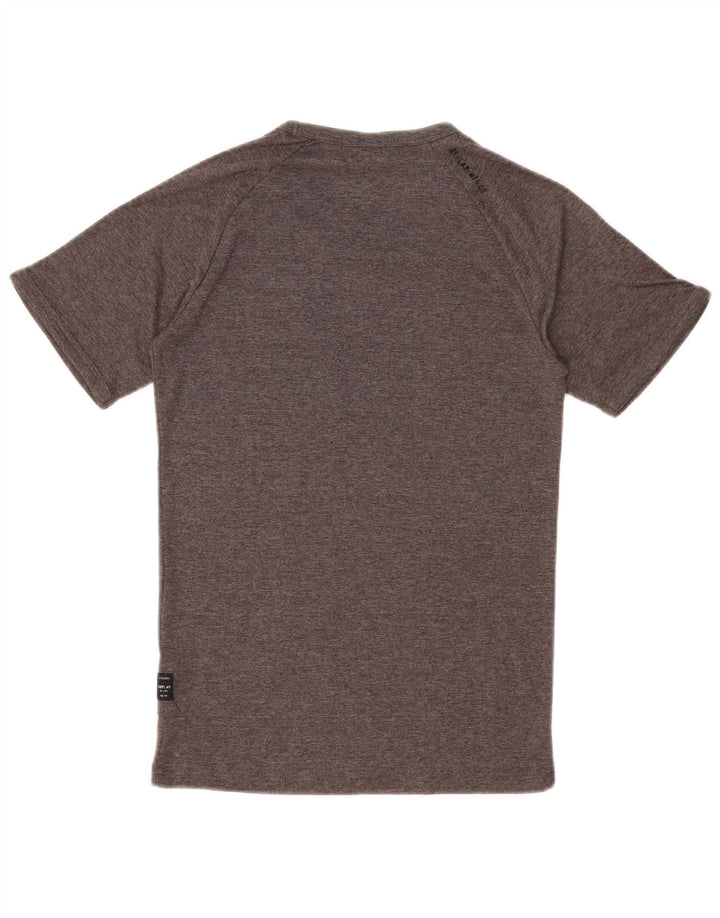 REPLAY T-Shirt Femme Top UK 10 Small Gris Moucheté Polyester