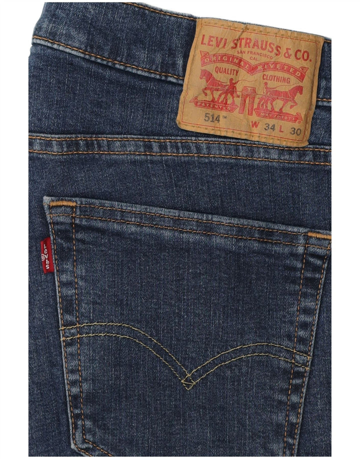 Levi's Jean 514 Cropped Homme Bleu Marine W34 L24 Coton