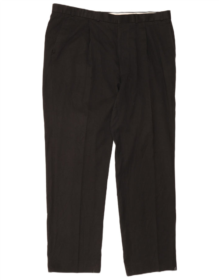 Marks & Spencer Pantalon de Costume Pegged Homme W42 L33 Noir Viscose