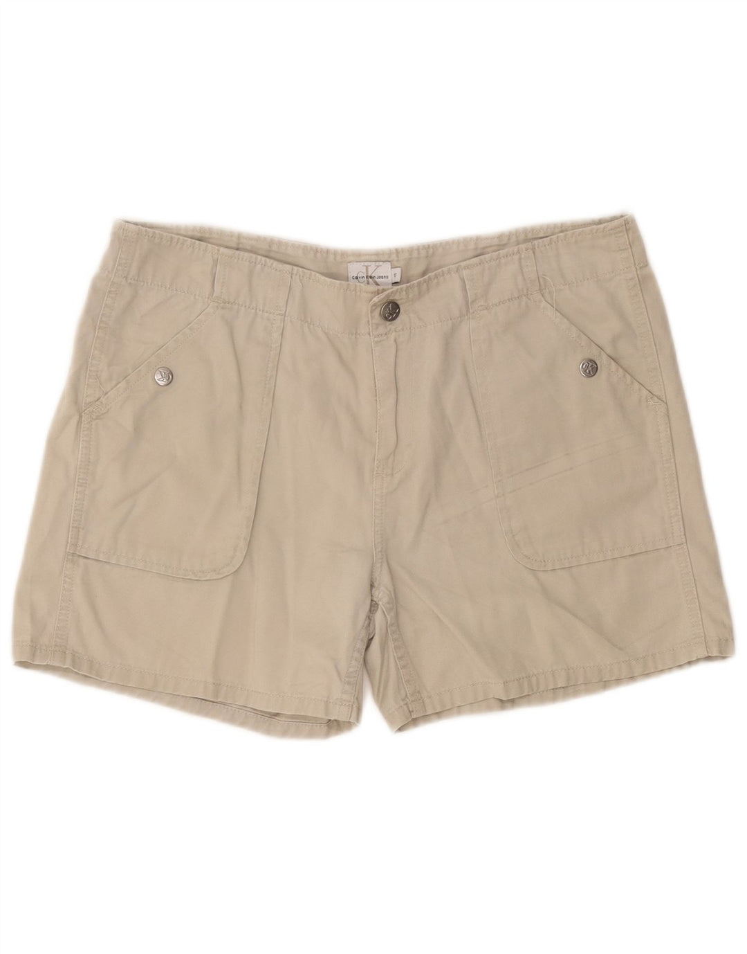 CALVIN KLEIN Short Femme US 10 Medium W27 Coton Vert