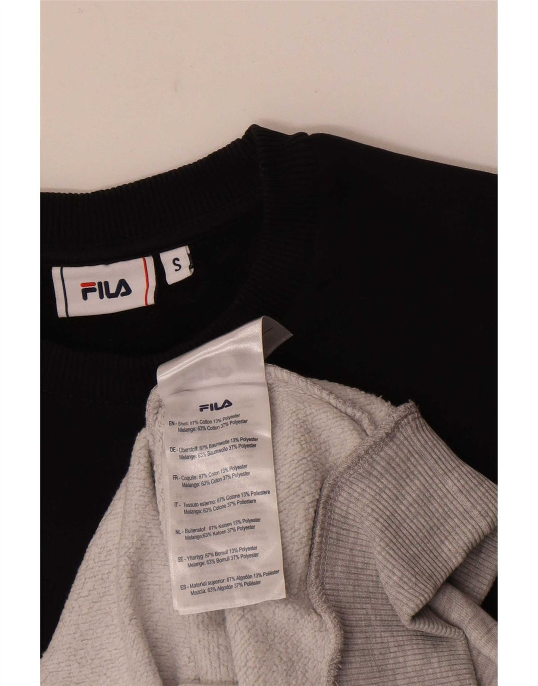 Fila Homme Graphic Sweatshirt Jumper Petit Multicolore Colourblock Coton