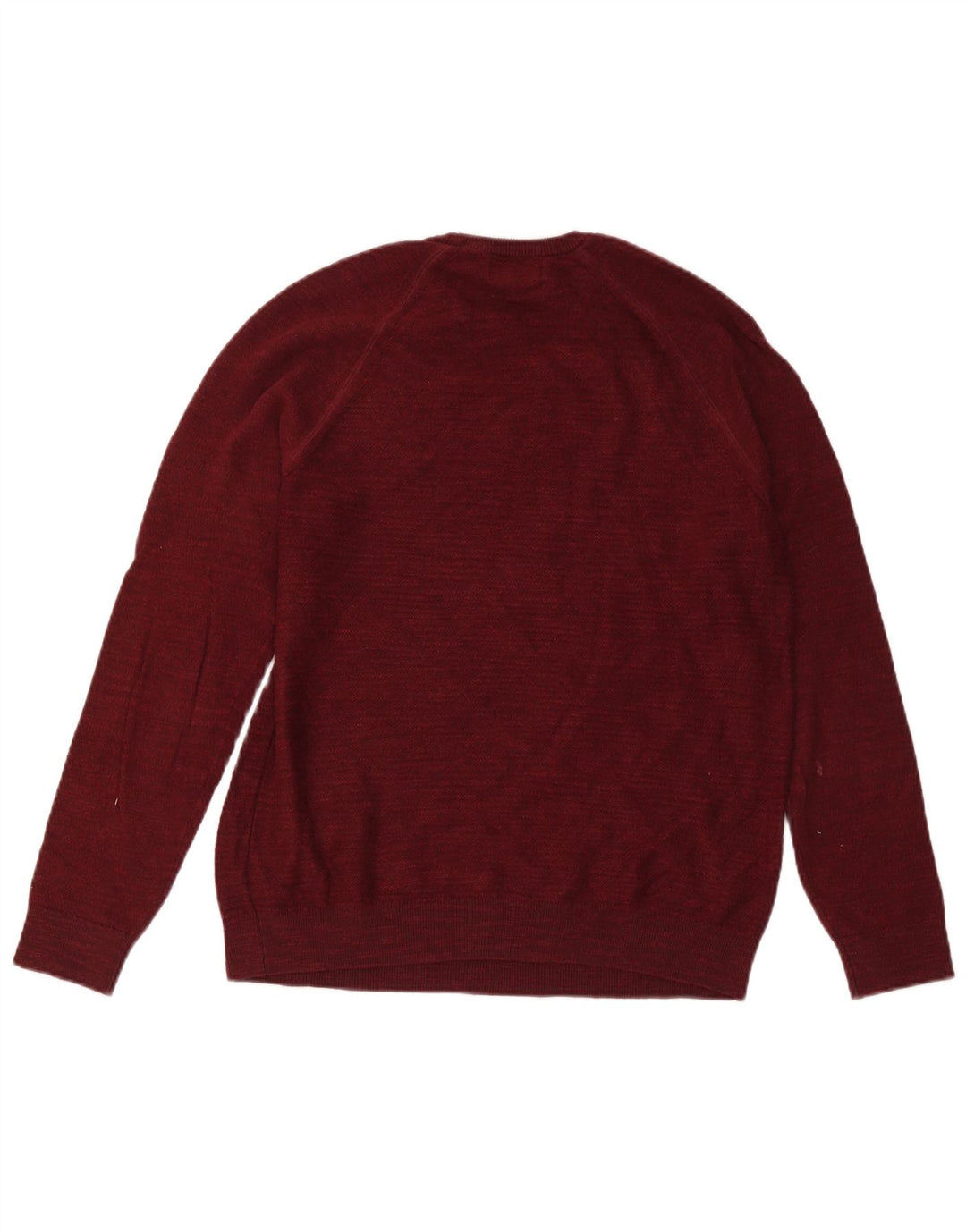 Marks & Spencer Pull à col rond pour homme en coton bordeaux moyen