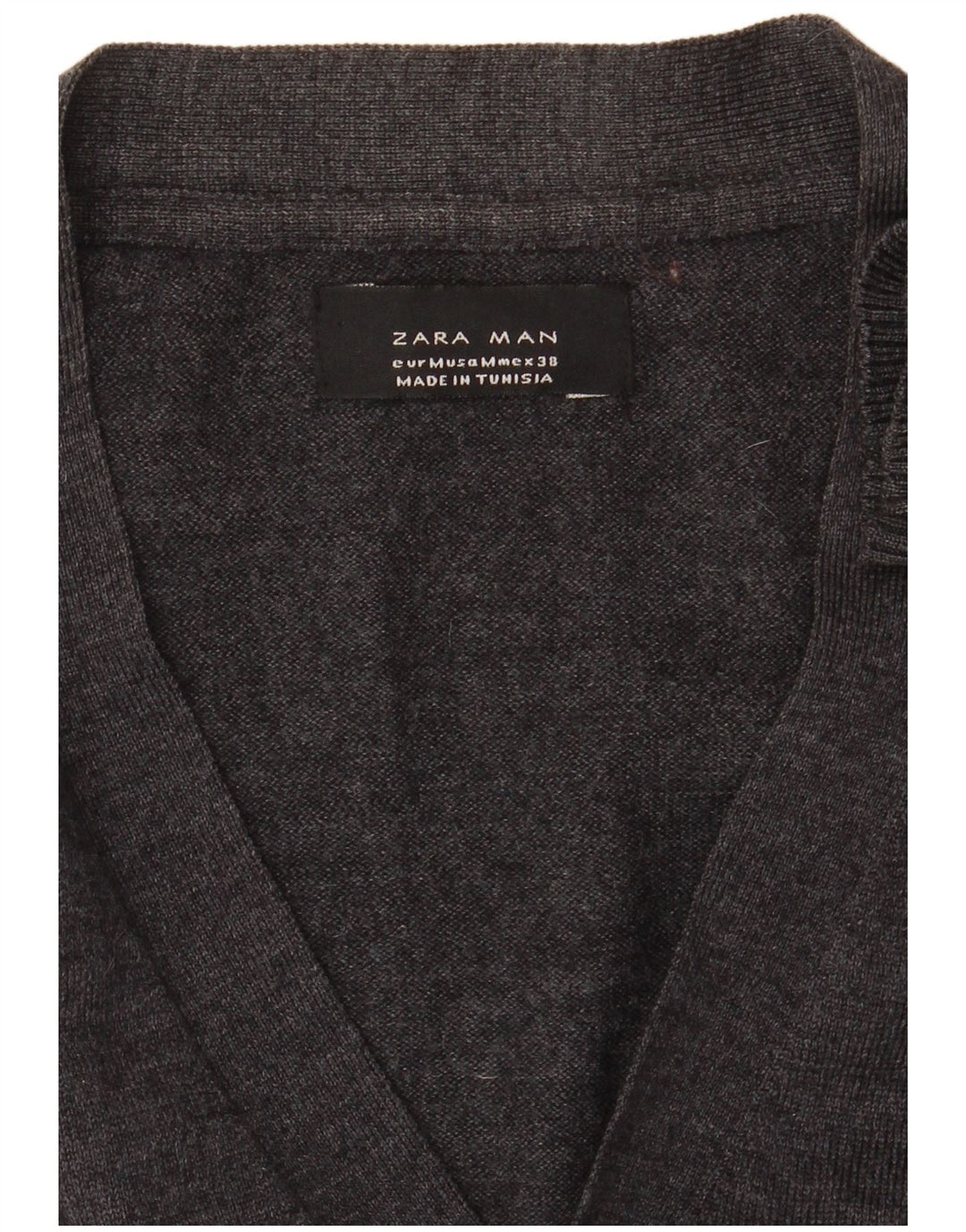 Pull Cardigan Zara Homme Gris Moyen